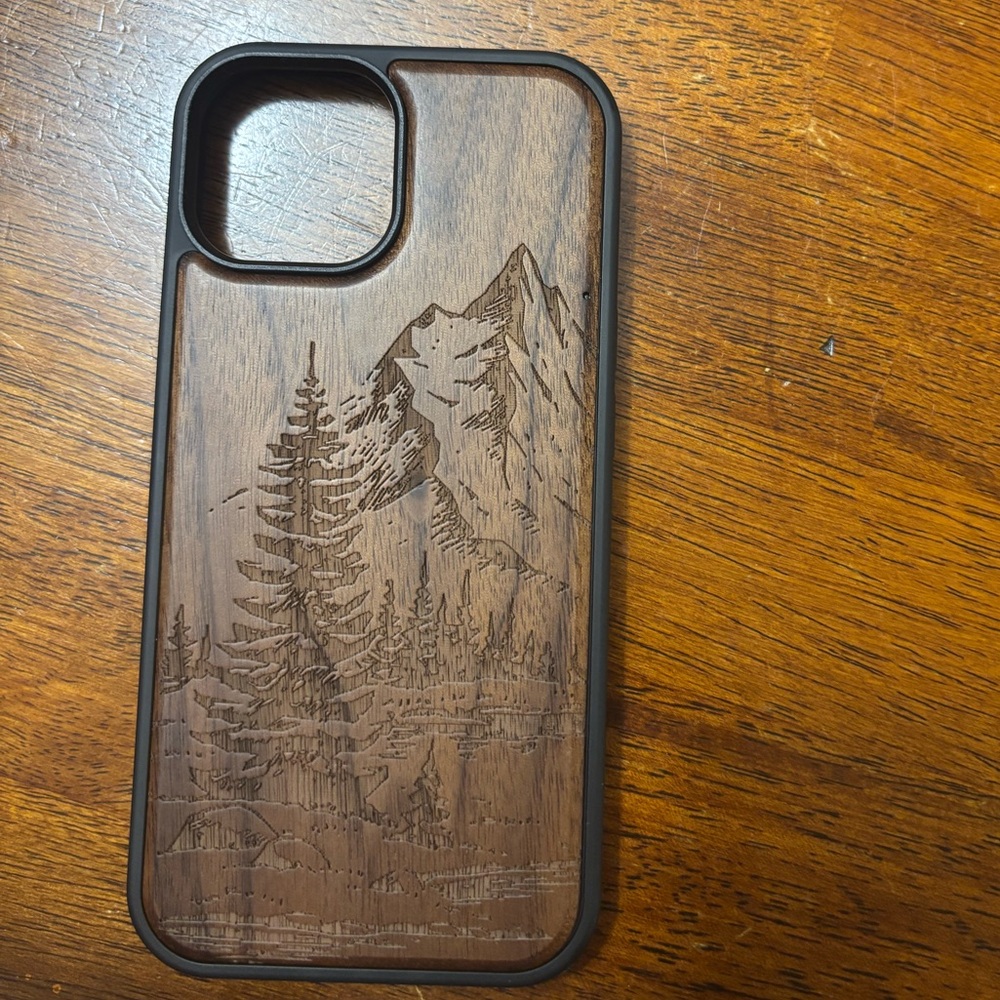 Wooden Mountain Design Phone Case
